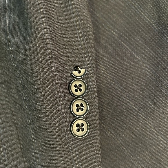 Givers & Hawkes No 1 Savile Row Navy Blue Pinstriped Wool 2pc Suit Sz 44L - Picture 11 of 16